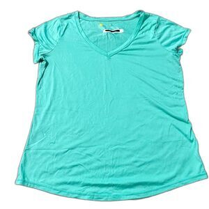 Xersion Aqua V-Neck Short Sleeve Tee (R1)